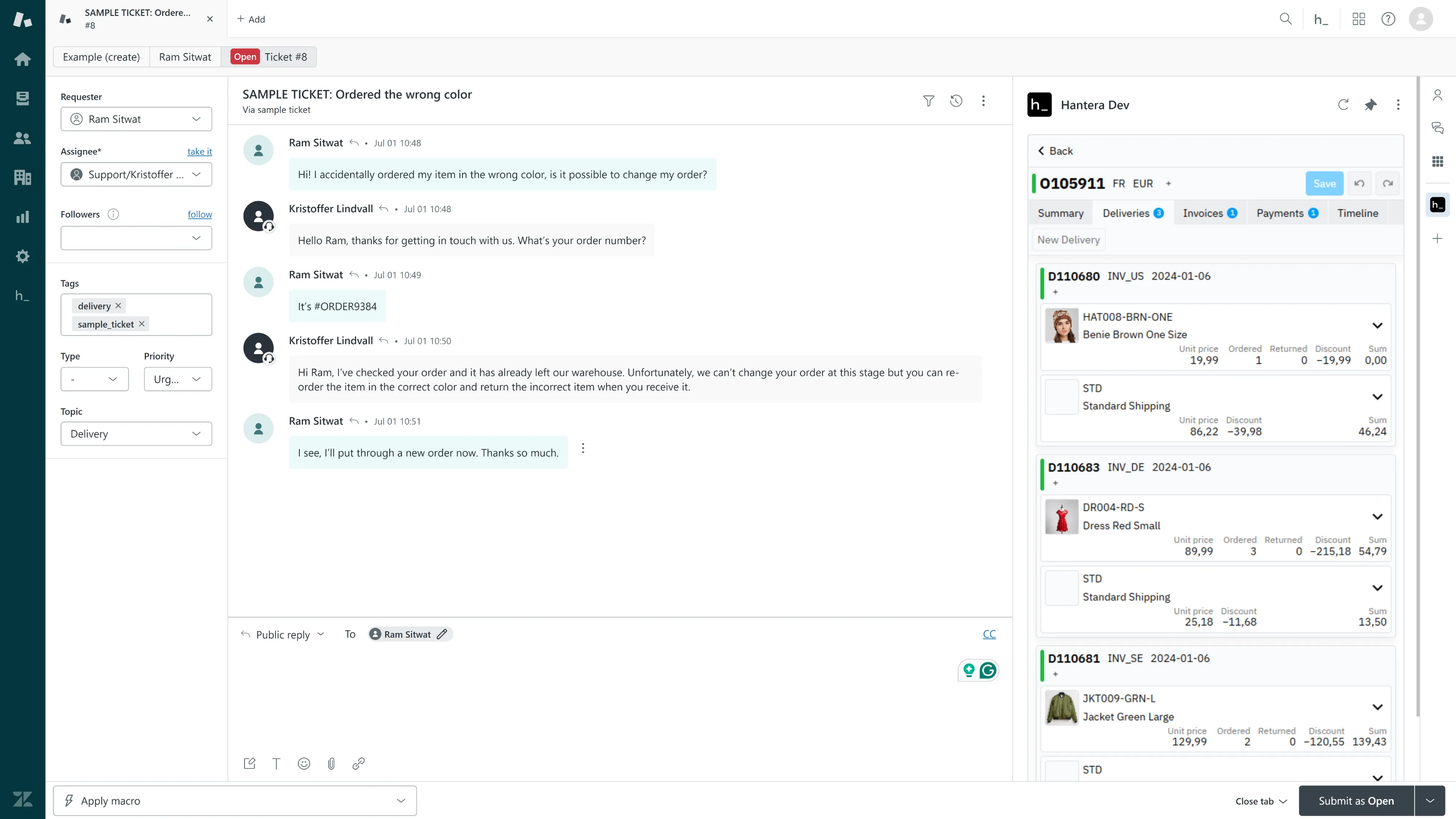 Zendesk Support App